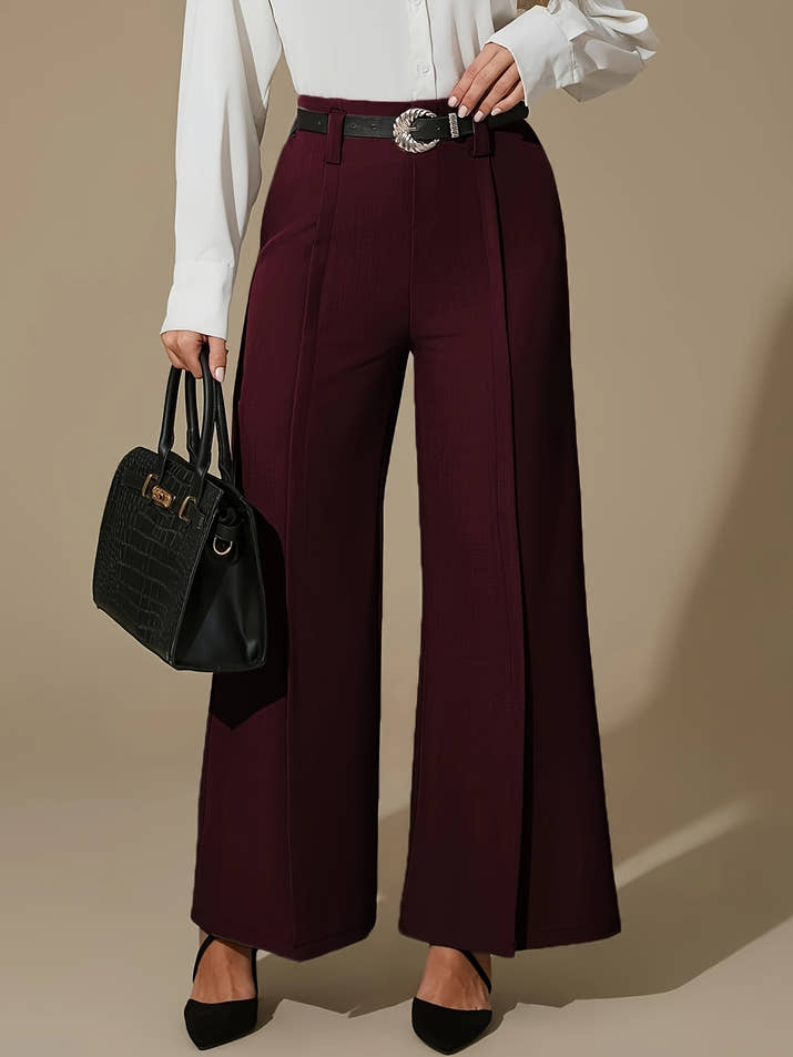 Valentina Wide-Leg Trousers – Split Hem Edition