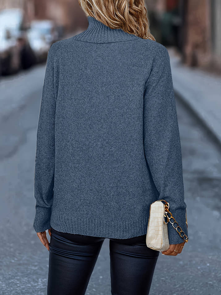 Isabella High-Neck Knit – Autumn Luxe Pullover