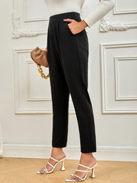 Amara Tapered Trousers – Black Tailored Elegance