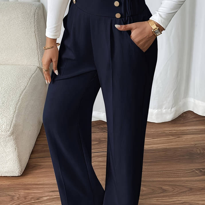 Aurora High-Waist Trousers – Tailored Relaxed Fit
