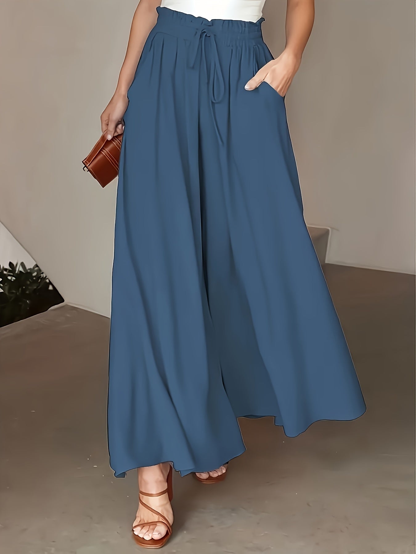 Clara Wide-Leg Trousers – High-Waist Comfort Duo