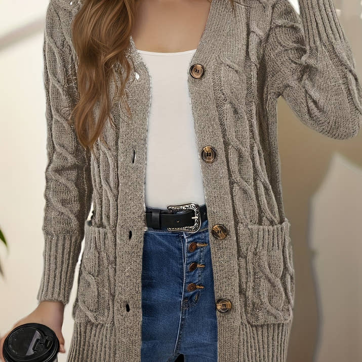 Aurora Buttoned Cardigan – Luxe Open Edition