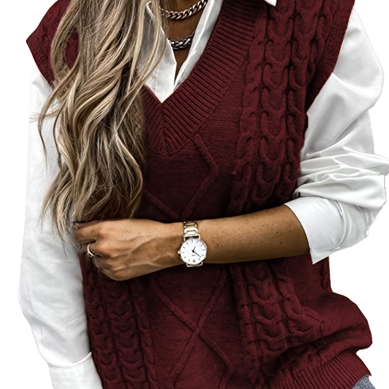 Amélie V-Neck Knit Vest – Timeless Chic Edition