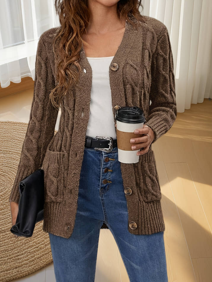 Aurora Buttoned Cardigan – Luxe Open Edition