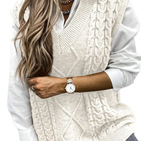 Amélie V-Neck Knit Vest – Timeless Chic Edition