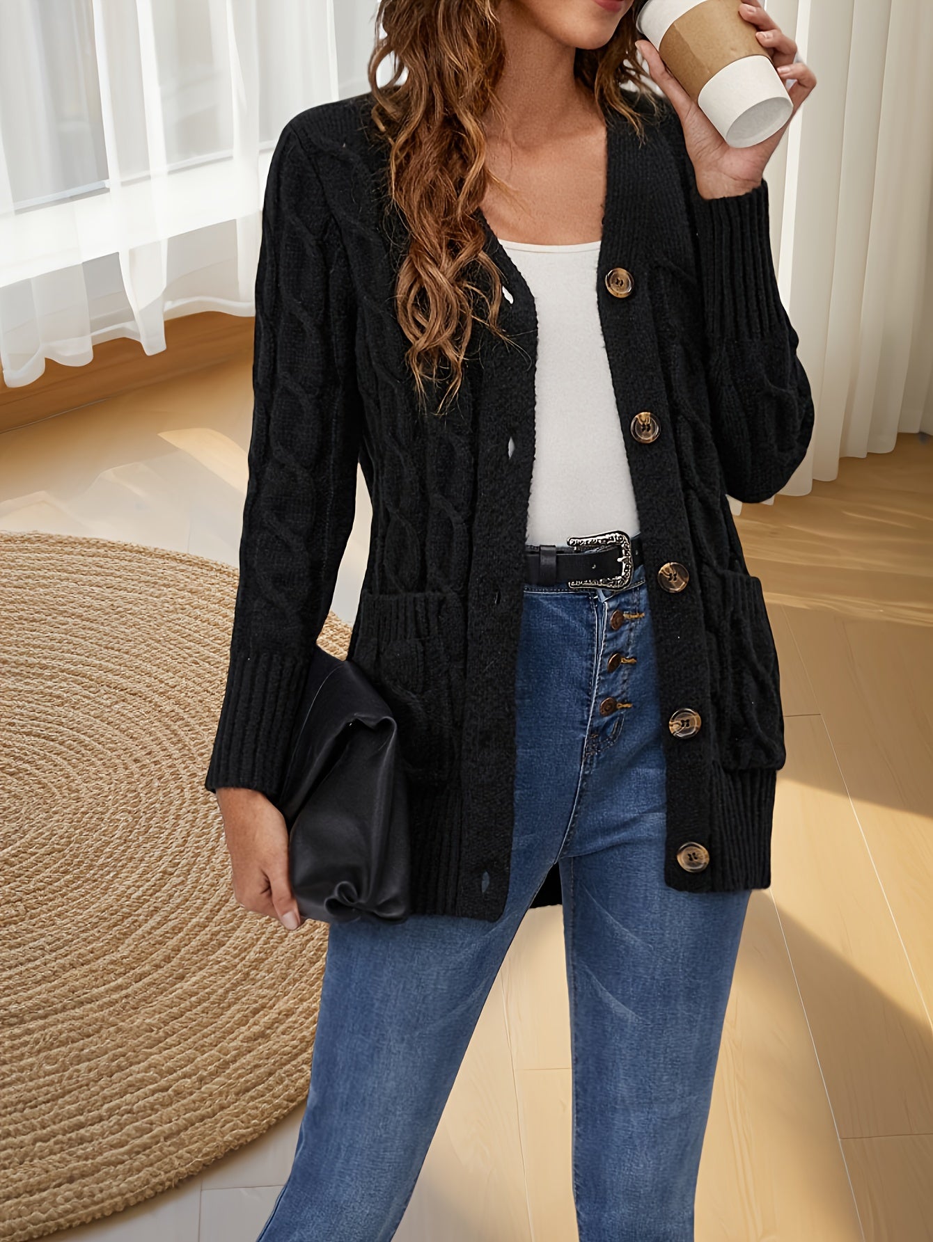 Aurora Buttoned Cardigan – Luxe Open Edition