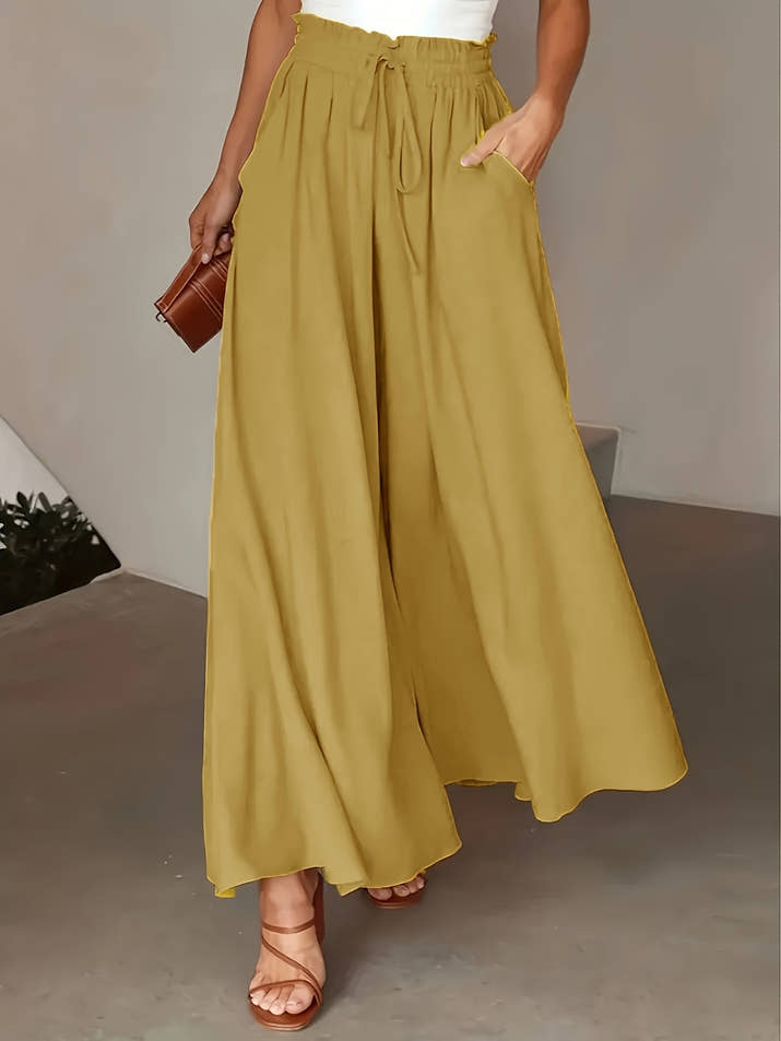 Clara Wide-Leg Trousers – High-Waist Comfort Duo