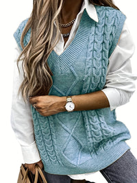 Amélie V-Neck Knit Vest – Timeless Chic Edition