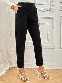 Amara Tapered Trousers – Black Tailored Elegance