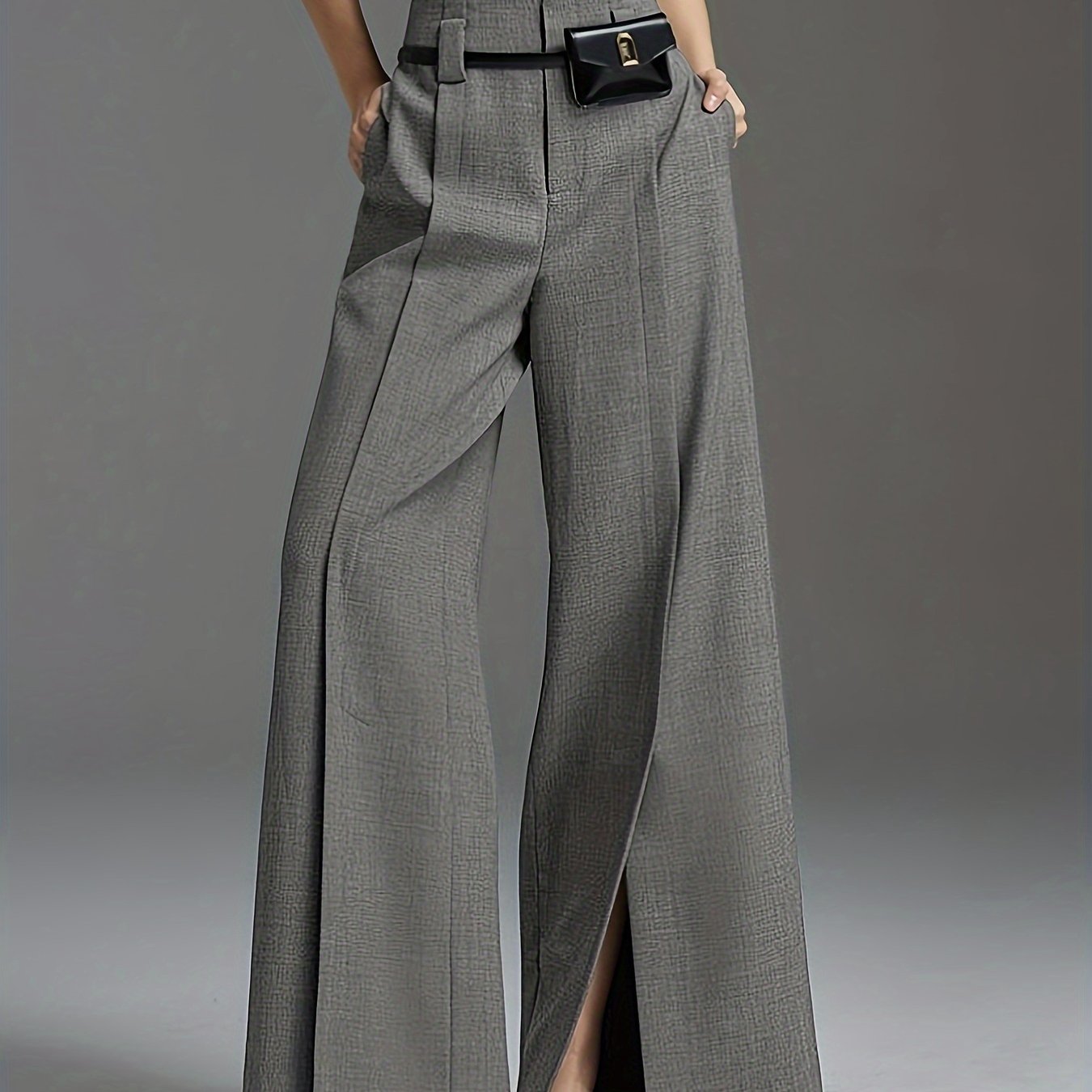 Valentina Wide-Leg Trousers – Split Hem Edition