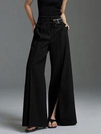 Valentina Wide-Leg Trousers – Split Hem Edition