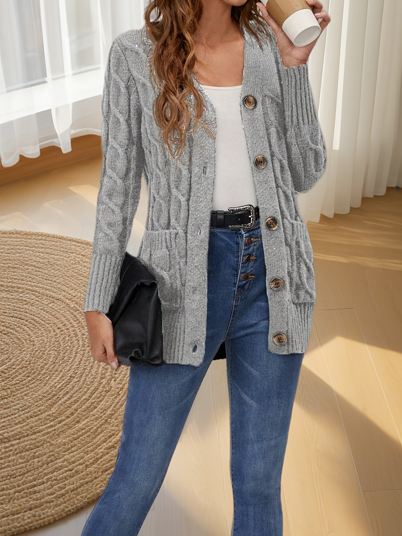Aurora Buttoned Cardigan – Luxe Open Edition