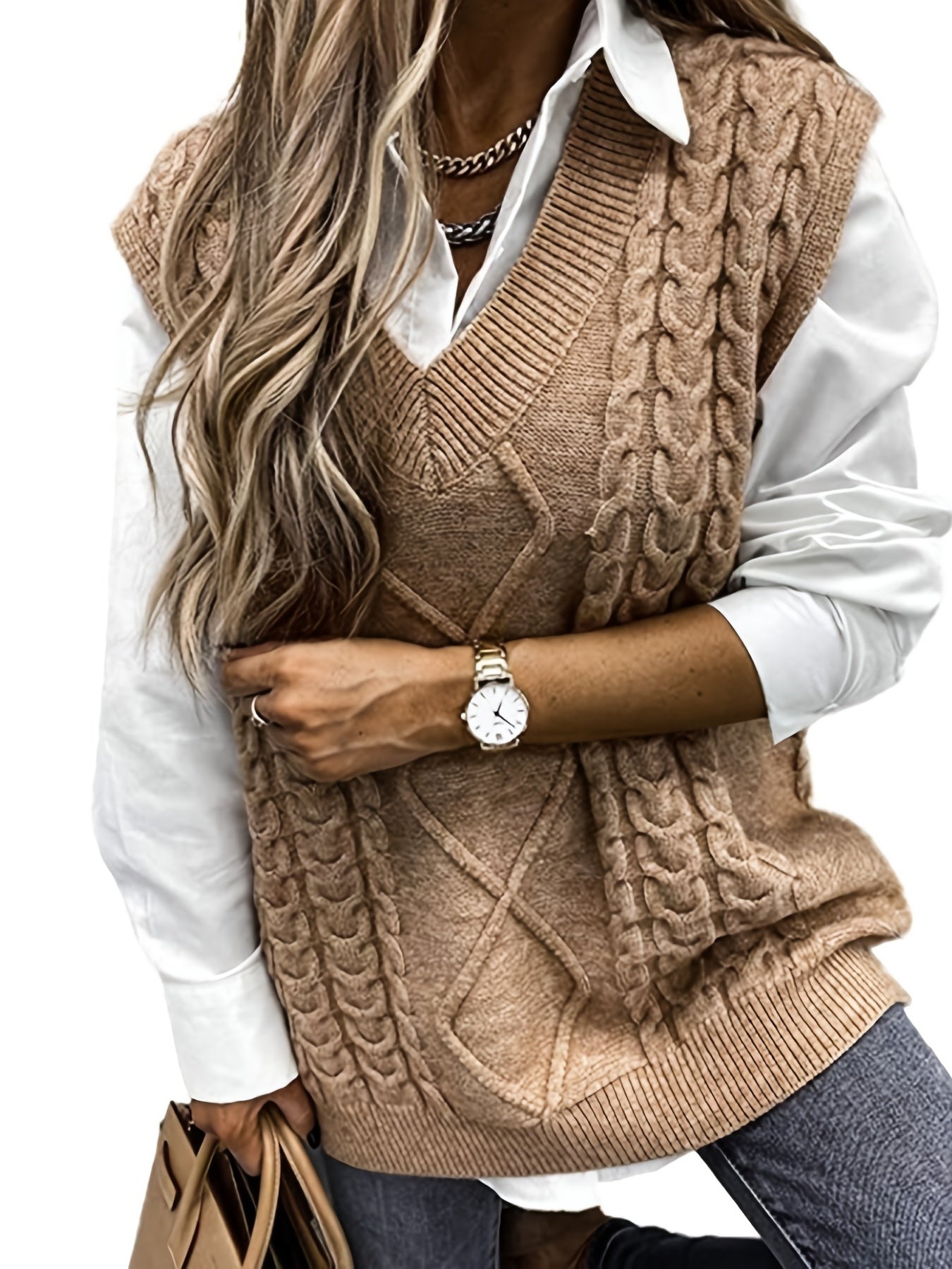 Amélie V-Neck Knit Vest – Timeless Chic Edition