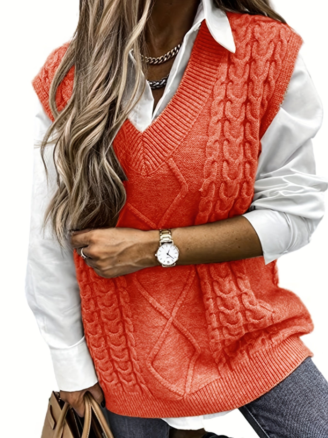 Amélie V-Neck Knit Vest – Timeless Chic Edition