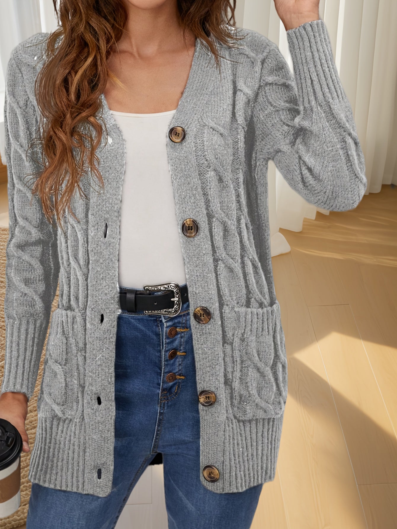 Aurora Buttoned Cardigan – Luxe Open Edition